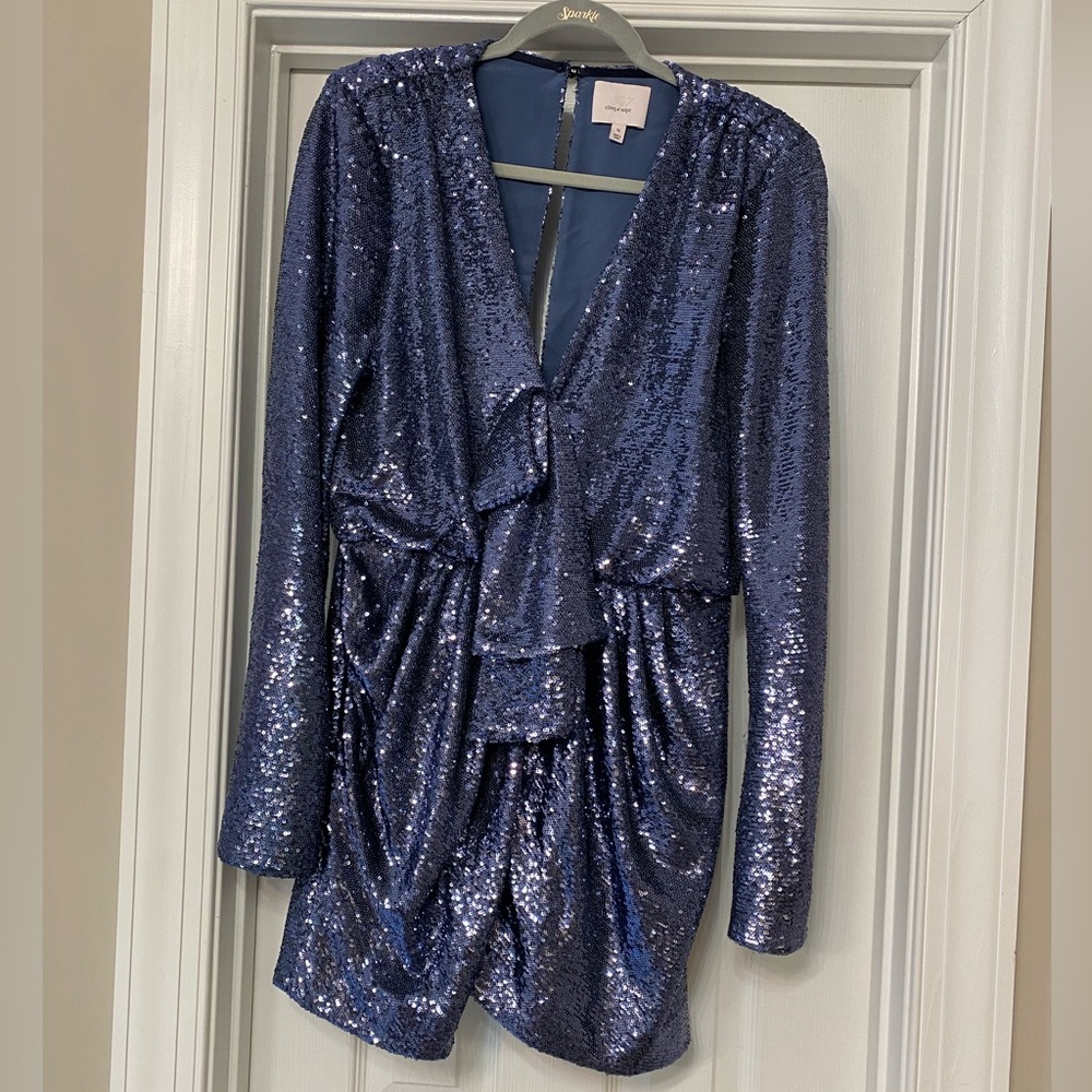 Blue Sequin Dress